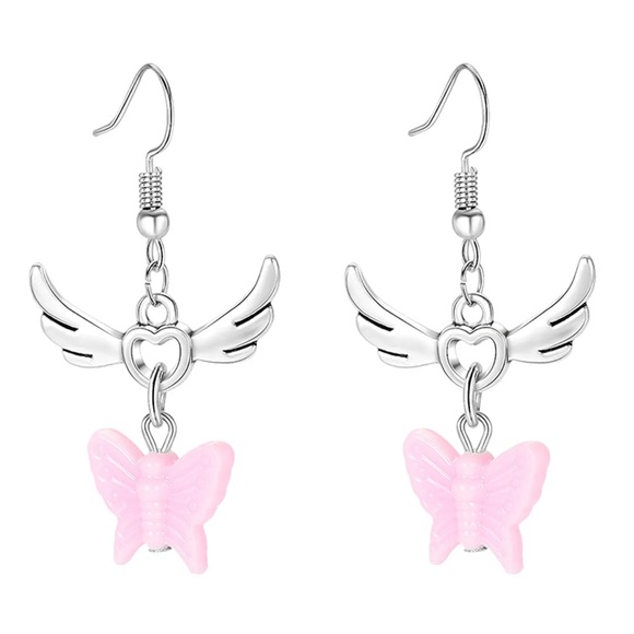 1Pairs Mushroom Earrings For Women Long Pendant Glass Mushroom Earrings - Picture 6 of 7